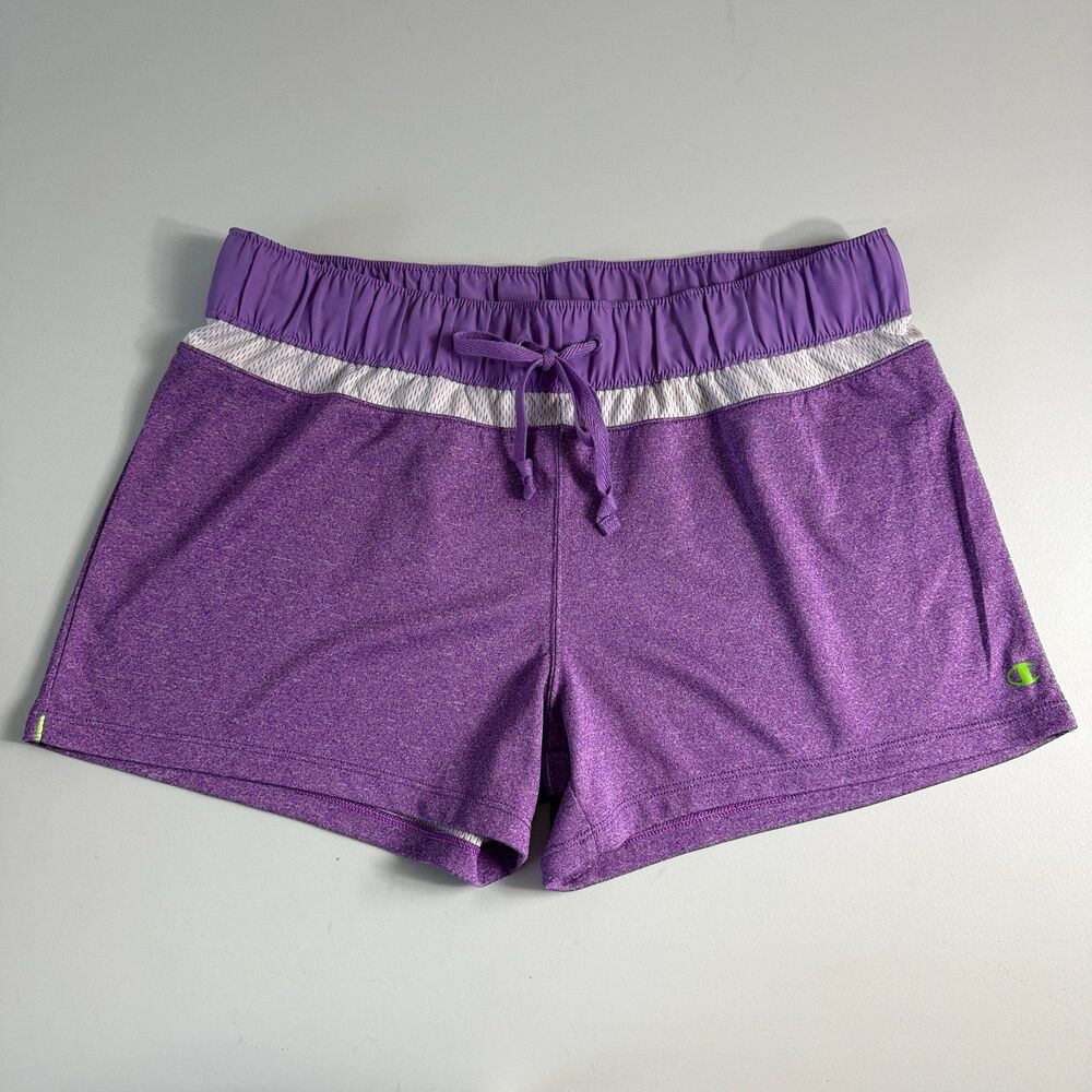 Champion Women's Purple Shorts Athletic Activewear Polyester Size M Medium